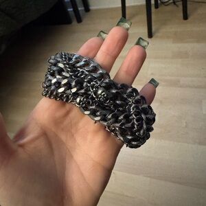 Stylish Black and Silver Skull Bracelet